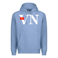 Colony Blue Vietnam Flag and Country Initials Premium Hoodie - linhVisuals