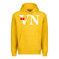 Lemon Vietnam Flag and Country Initials Premium Hoodie - linhVisuals