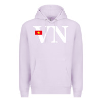 Lilac Vietnam Flag and Country Initials Premium Hoodie - linhVisuals