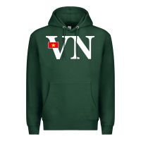 Sports Green Vietnam Flag and Country Initials Premium Hoodie - linhVisuals
