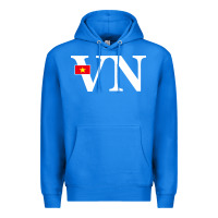 True Royal Vietnam Flag and Country Initials Premium Hoodie - linhVisuals