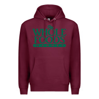 Burgundy whole foods market Premium Hoodie - linhVisuals