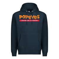 Navy popeyes louisiana kitchen Premium Hoodie - linhVisuals