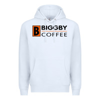 White biggby coffee Premium Hoodie - linhVisuals