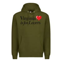 Army Green Virginia Is For Lovers Premium Hoodie - linhVisuals