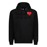 Black Virginia Is For Lovers Premium Hoodie - linhVisuals