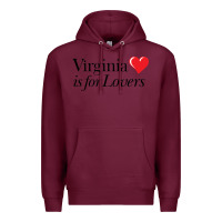 Burgundy Virginia Is For Lovers Premium Hoodie - linhVisuals