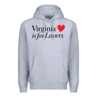 Heather Grey Virginia Is For Lovers Premium Hoodie - linhVisuals