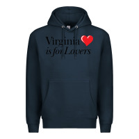 Navy Virginia Is For Lovers Premium Hoodie - linhVisuals