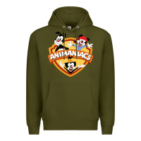 Army Green animaniacs funny cats cartoon Premium Hoodie - linhVisuals