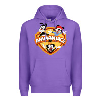 Purple animaniacs funny cats cartoon Premium Hoodie - linhVisuals