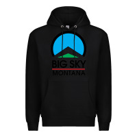 Black Big Sky Montana Champion Premium Hoodie - linhVisuals