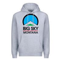 Heather Grey Big Sky Montana Champion Premium Hoodie - linhVisuals
