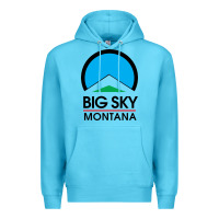 Ocean Blue Big Sky Montana Champion Premium Hoodie - linhVisuals
