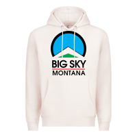 Pale Pink Big Sky Montana Champion Premium Hoodie - linhVisuals