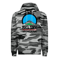Slate Camo Big Sky Montana Champion Premium Hoodie - linhVisuals