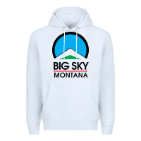 White Big Sky Montana Champion Premium Hoodie - linhVisuals