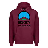 Burgundy Big Sky Montana Champion Premium Hoodie - linhVisuals