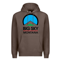 Coffee Big Sky Montana Champion Premium Hoodie - linhVisuals