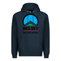 Navy Big Sky Montana Champion Premium Hoodie - linhVisuals