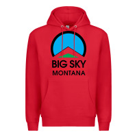 Red Big Sky Montana Champion Premium Hoodie - linhVisuals