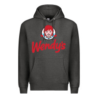 Charcoal Heather Wendy's Premium Hoodie - linhVisuals