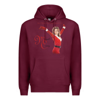 Burgundy Mariah Carey Merry Christmas vintage retro Premium Hoodie - linhVisuals