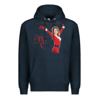 Navy Mariah Carey Merry Christmas vintage retro Premium Hoodie - linhVisuals