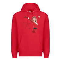 Red Mariah Carey Merry Christmas vintage retro Premium Hoodie - linhVisuals