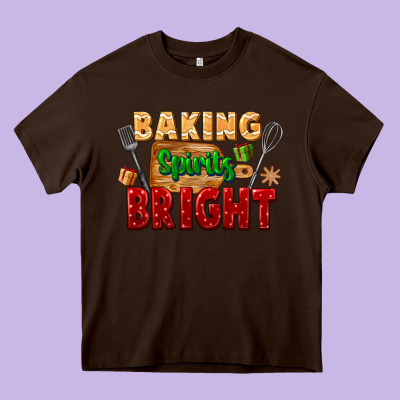 Baking Spirits Bright Heavy Core Tee Designed By Fadigitalartstudio