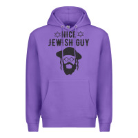 Purple nice jewish guy funny gifts for hanukkah Premium Hoodie - linhVisuals