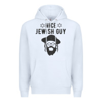 White nice jewish guy funny gifts for hanukkah Premium Hoodie - linhVisuals