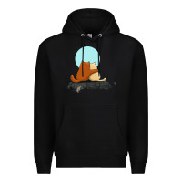 Black two cats Premium Hoodie - linhVisuals