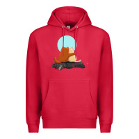 Cardinal two cats Premium Hoodie - linhVisuals