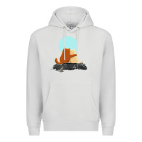 Dove Grey two cats Premium Hoodie - linhVisuals