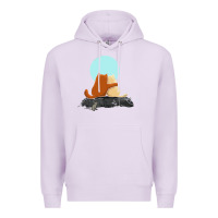 Lilac two cats Premium Hoodie - linhVisuals