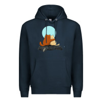 Navy two cats Premium Hoodie - linhVisuals