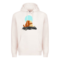 Pale Pink two cats Premium Hoodie - linhVisuals