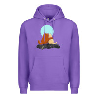 Purple two cats Premium Hoodie - linhVisuals