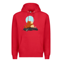 Red two cats Premium Hoodie - linhVisuals