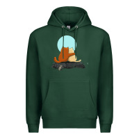 Sports Green two cats Premium Hoodie - linhVisuals