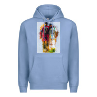 Colony Blue messi and ronaldo Premium Hoodie - linhVisuals