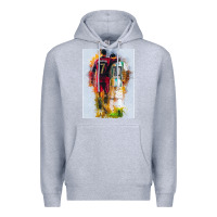 Heather Grey messi and ronaldo Premium Hoodie - linhVisuals