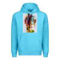 Ocean Blue messi and ronaldo Premium Hoodie - linhVisuals