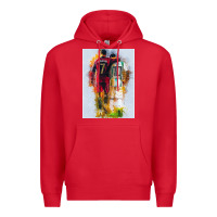 Red messi and ronaldo Premium Hoodie - linhVisuals