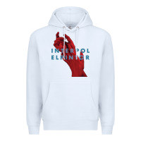 White interpol Premium Hoodie - linhVisuals