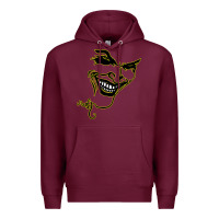Burgundy J O K E R Premium Hoodie - linhVisuals