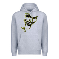 Heather Grey J O K E R Premium Hoodie - linhVisuals