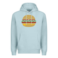 Blue Mist vintage burger print Premium Hoodie - linhVisuals