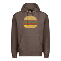 Coffee vintage burger print Premium Hoodie - linhVisuals